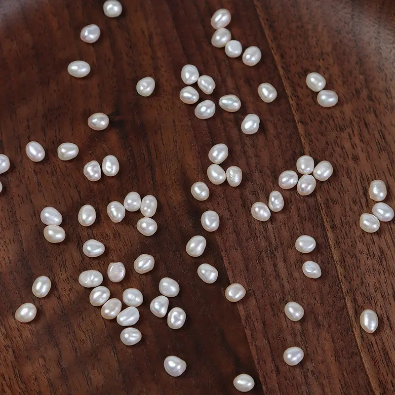 Natural Freshwater Pearl Beads 3-4mm Baroque DIY Inlay - Image 5