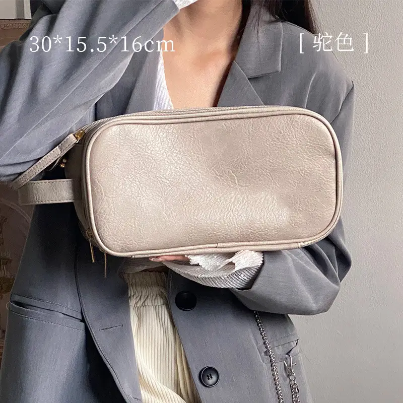 White Makeup Brush & Storage Bag for Women - Image 2