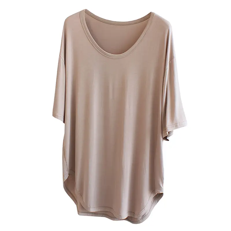 Women Soft Grey T-Shirt Mid Length Modal Summer Arc - Image 9