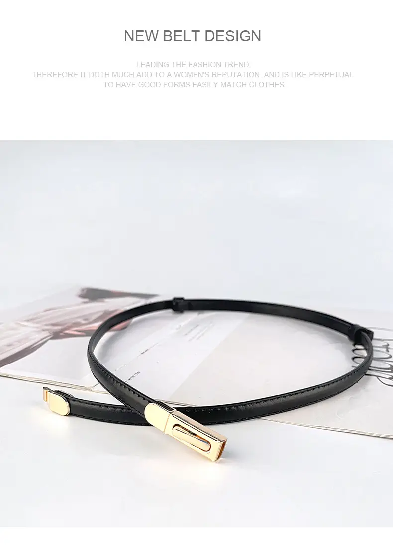 White Leather Belt for Women Thin Crossbody — feature 11
