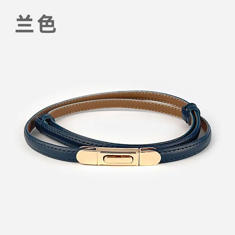 White Leather Belt for Women Thin Crossbody