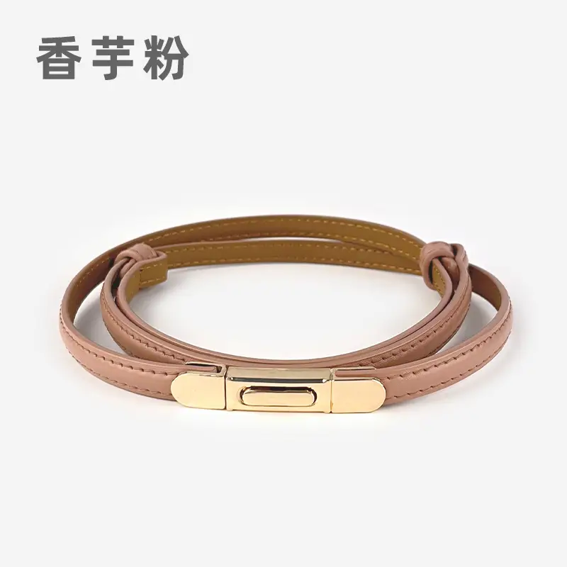 White Leather Belt for Women Thin Crossbody