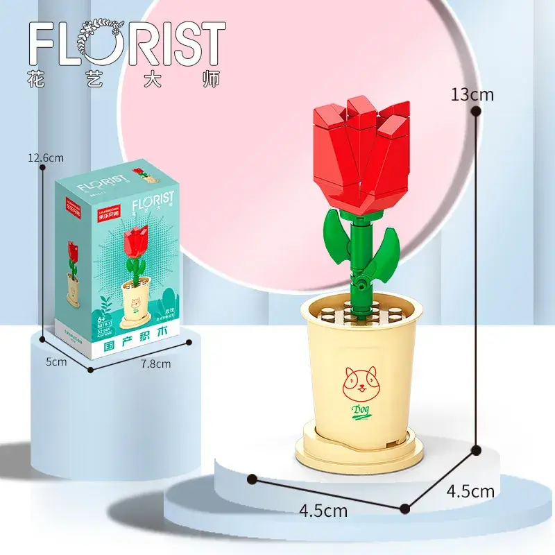 Lego Rose Bouquet Block for Girls Birthday Gift - Image 11