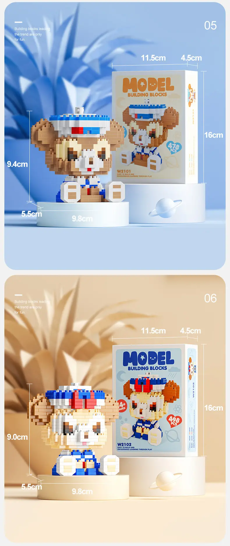 Lego Strawberry Bear Micro Particle Building Blocks Puzzle — feature 17