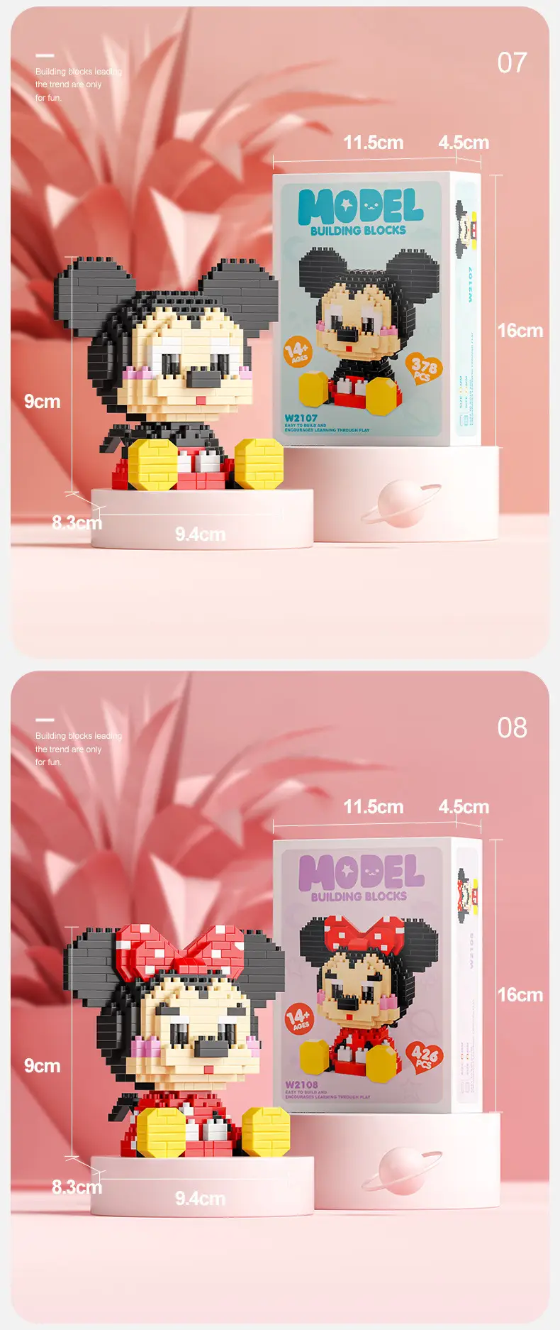 Lego Strawberry Bear Micro Particle Building Blocks Puzzle — feature 18