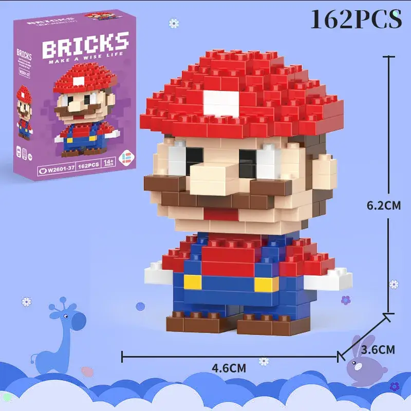 Lego Strawberry Bear Micro Particle Building Blocks Puzzle - Image 10