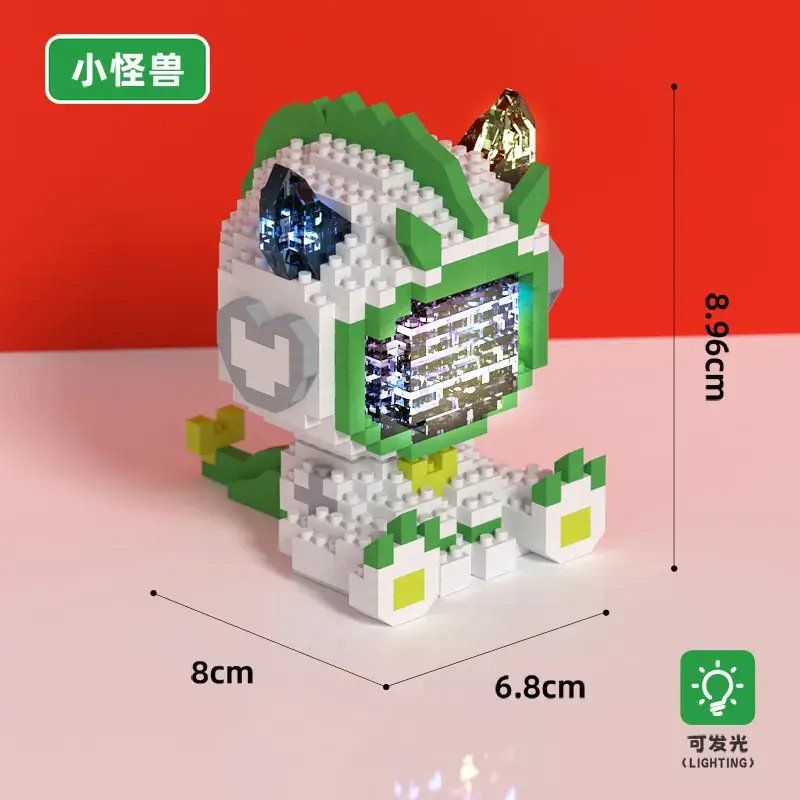 Lego Strawberry Bear Micro Particle Building Blocks Puzzle - Image 113