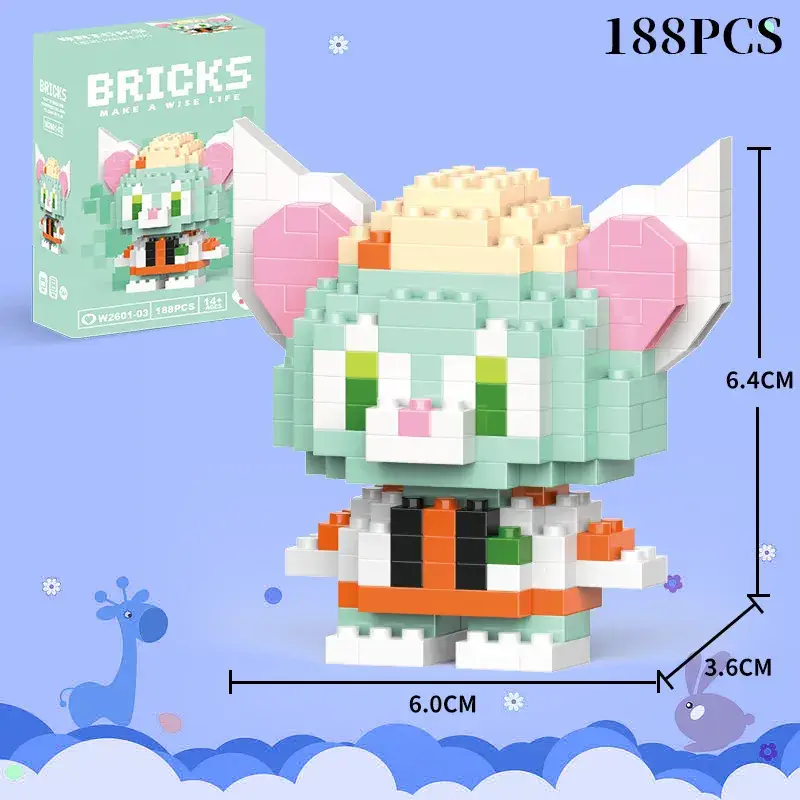 Lego Strawberry Bear Micro Particle Building Blocks Puzzle - Image 12