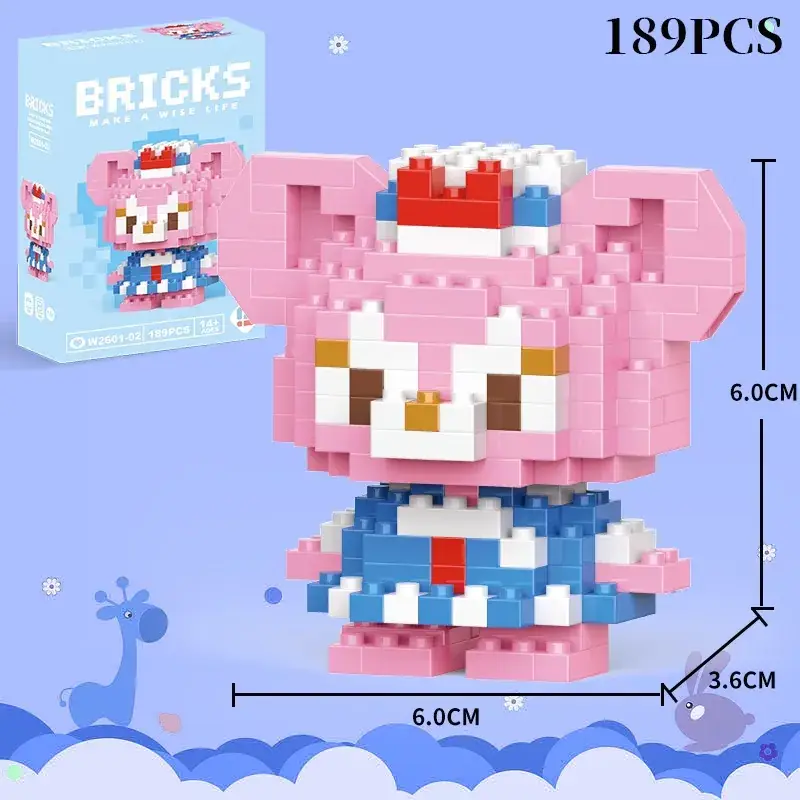 Lego Strawberry Bear Micro Particle Building Blocks Puzzle - Image 14