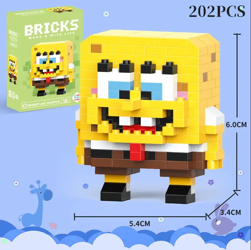 Lego Strawberry Bear Micro Particle Building Blocks Puzzle - Image 4