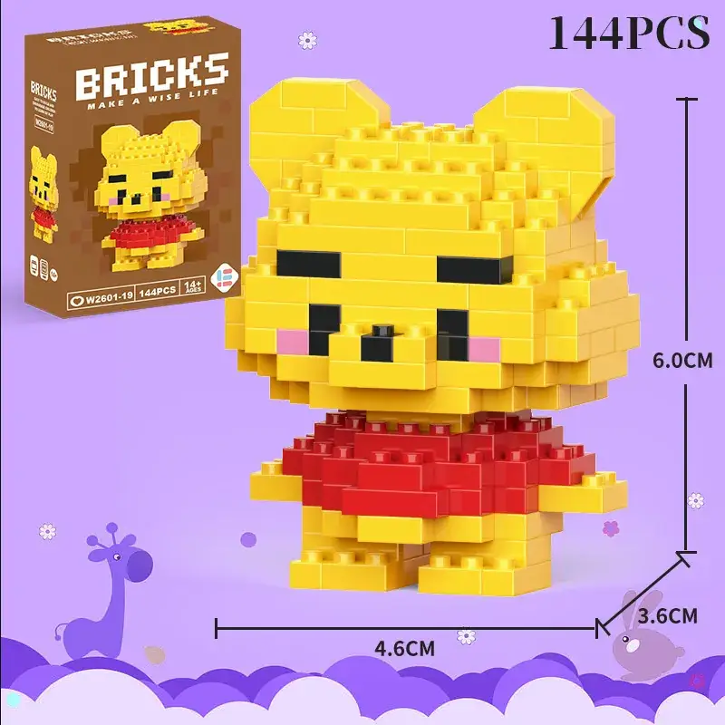 Lego Strawberry Bear Micro Particle Building Blocks Puzzle - Image 7
