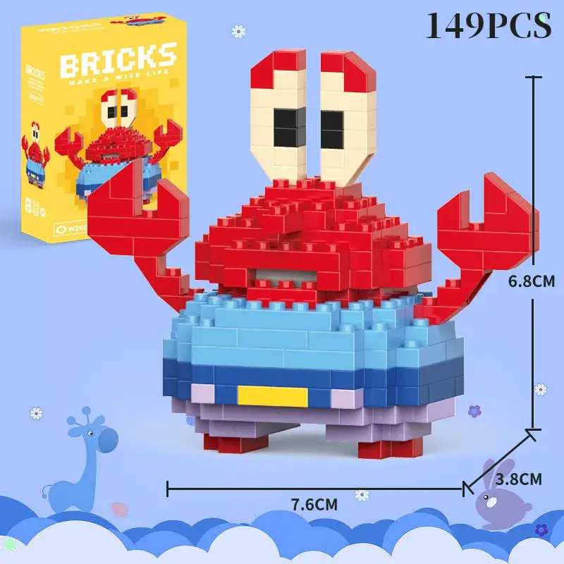Lego Strawberry Bear Micro Particle Building Blocks Puzzle - Image 8