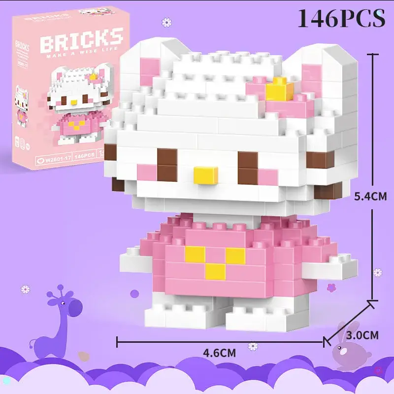 Lego Strawberry Bear Micro Particle Building Blocks Puzzle - Image 9