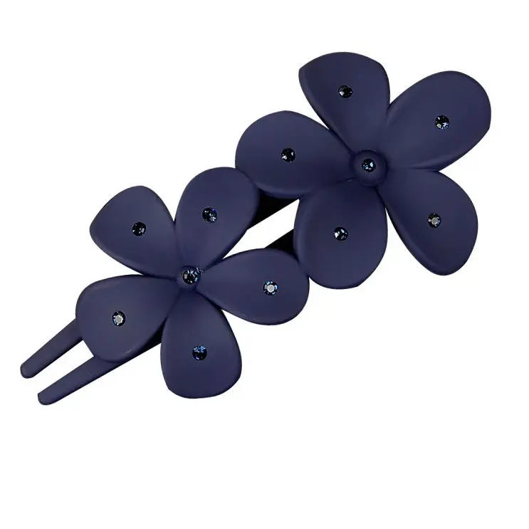 Purple Flower Hair Clips for Women Elegant Net Clip - Image 13