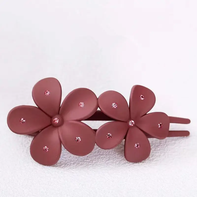 Purple Flower Hair Clips for Women Elegant Net Clip - Image 8
