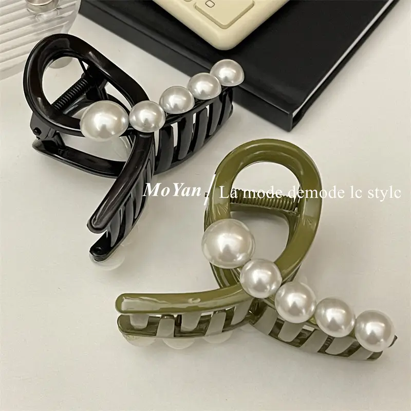 Women's Pearl Hairpin with Medium Clip & New Shark Clip — feature 10