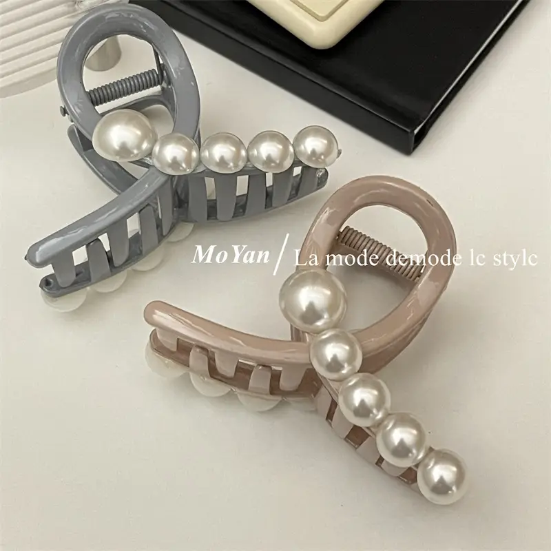 Women's Pearl Hairpin with Medium Clip & New Shark Clip — feature 12