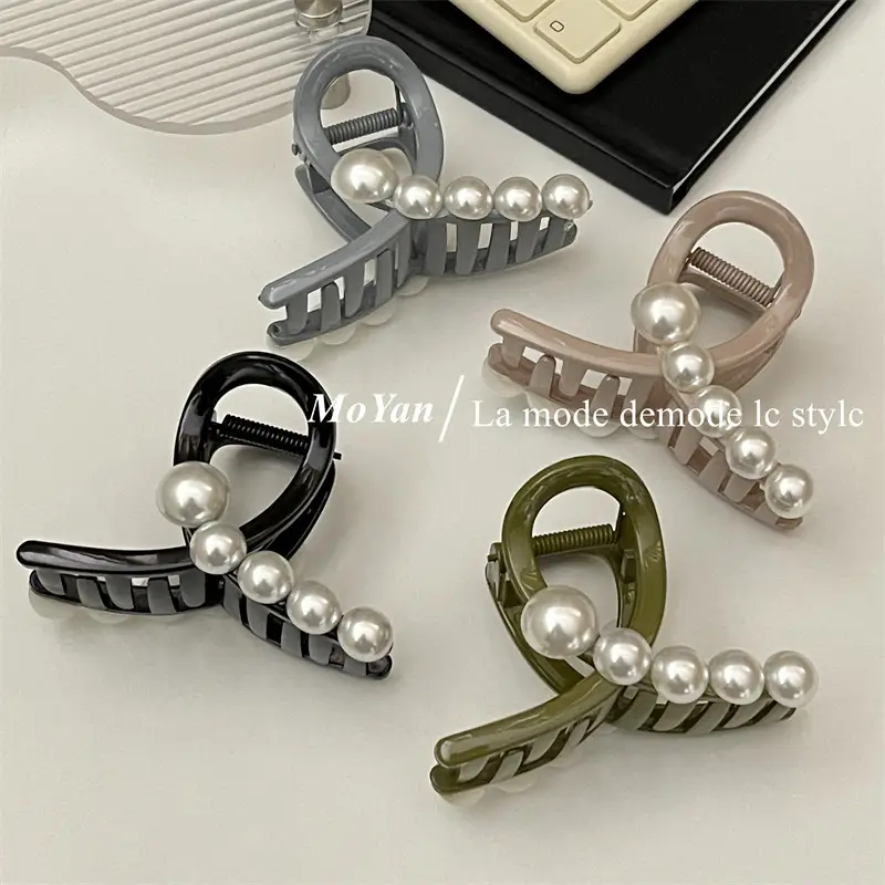 Women's Pearl Hairpin with Medium Clip & New Shark Clip — feature 14