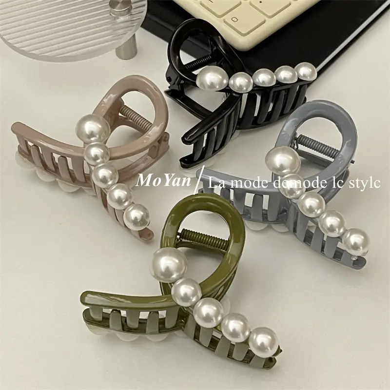 Women's Pearl Hairpin with Medium Clip & New Shark Clip — feature 16