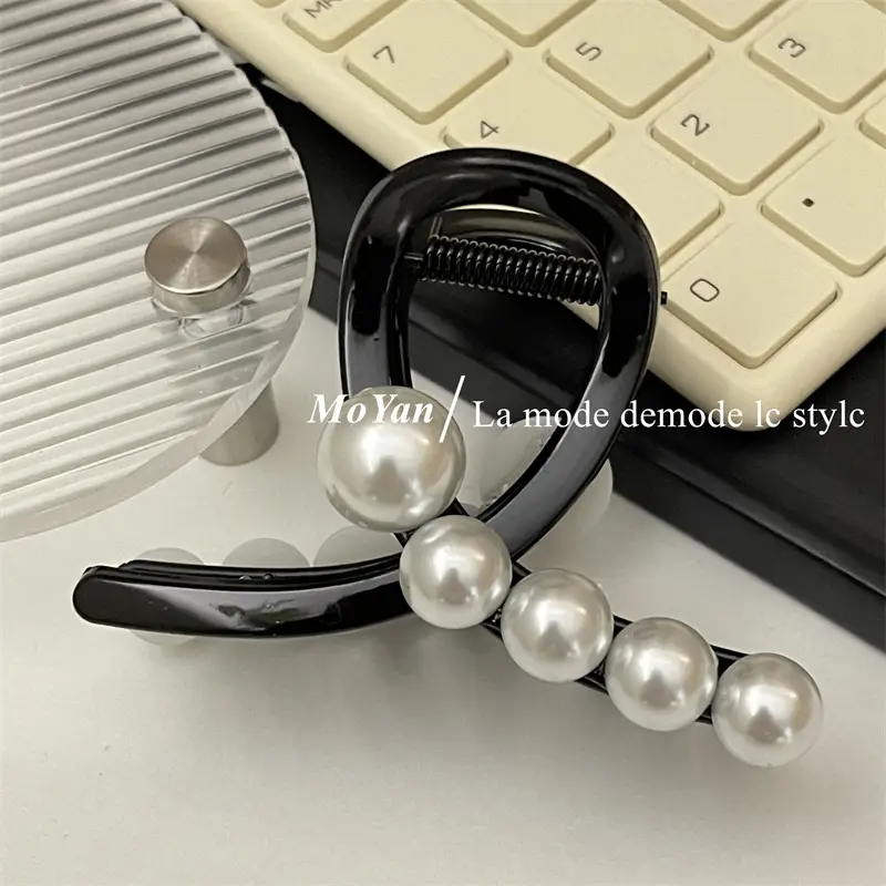 Women's Pearl Hairpin with Medium Clip & New Shark Clip — feature 5