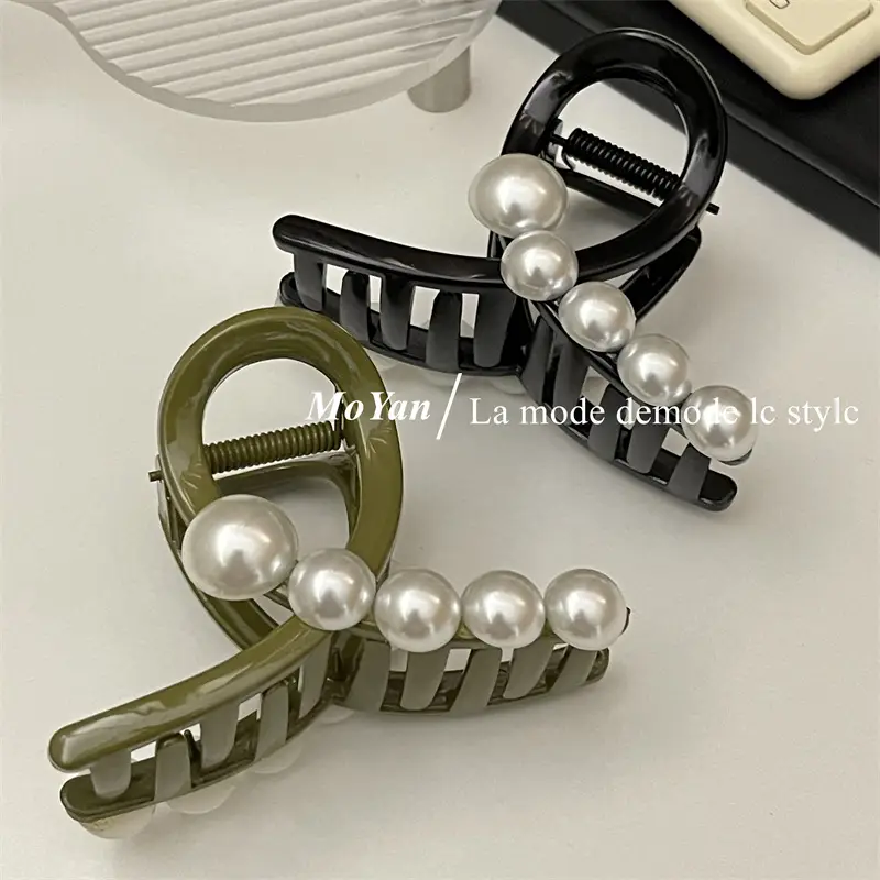Women's Pearl Hairpin with Medium Clip & New Shark Clip — feature 9