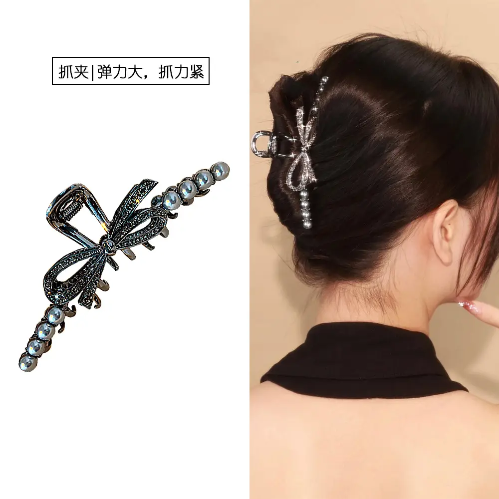 2023 New Style Hairpin with Sparkle Bow Design