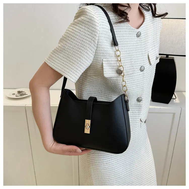 Women's Niche Design Crossbody Bag Solid Beige 2023 — feature 14