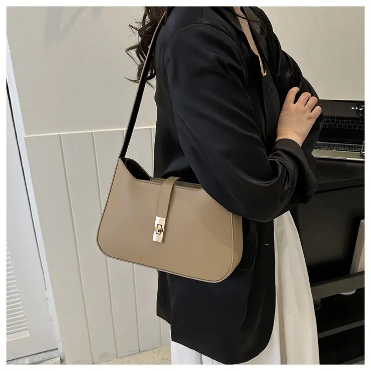 Women's Niche Design Crossbody Bag Solid Beige 2023 — feature 15