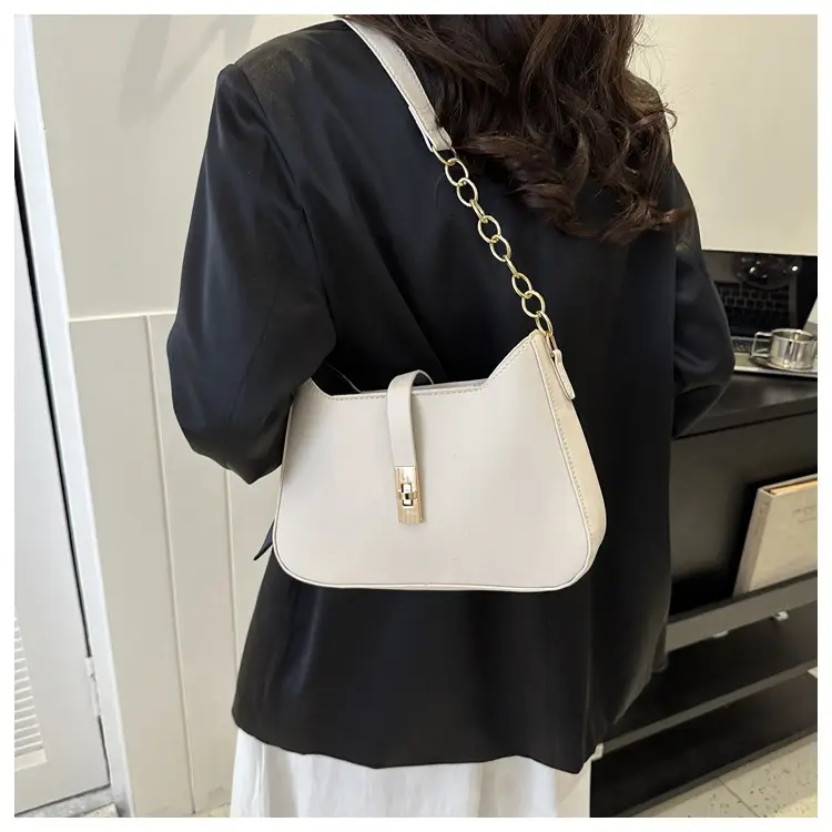 Women's Niche Design Crossbody Bag Solid Beige 2023 — feature 20
