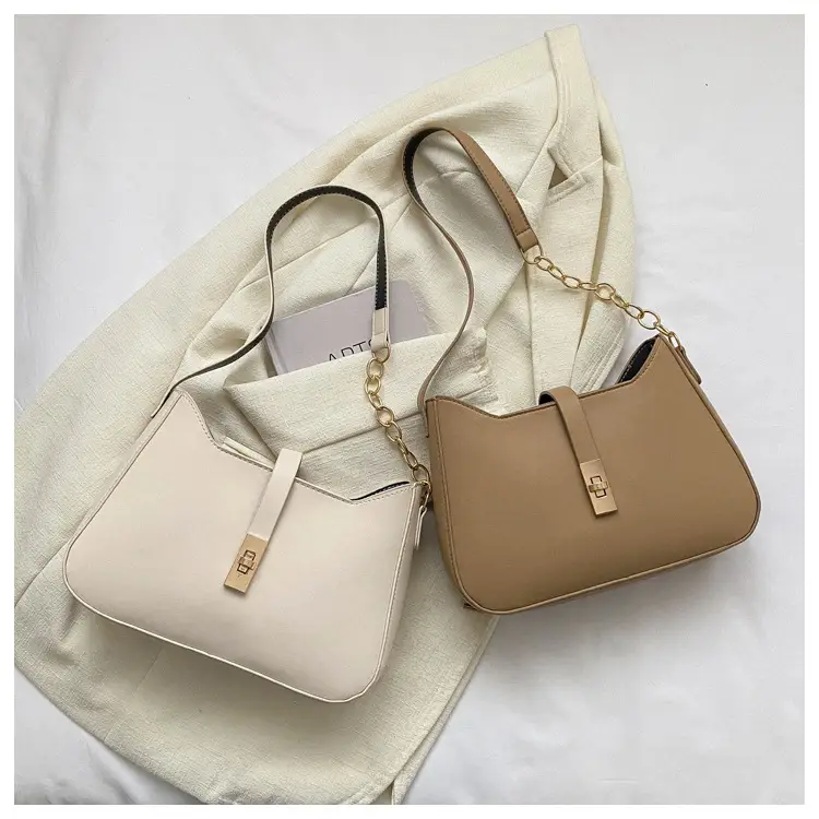 Women's Niche Design Crossbody Bag Solid Beige 2023 — feature 25