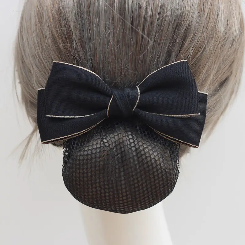 Black Bow Hairpin for Women Professional Hairnet - Image 9