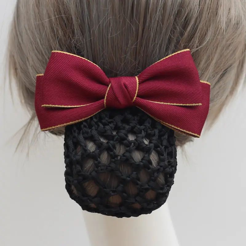 Black Bow Hairpin for Women Professional Hairnet - Image 20
