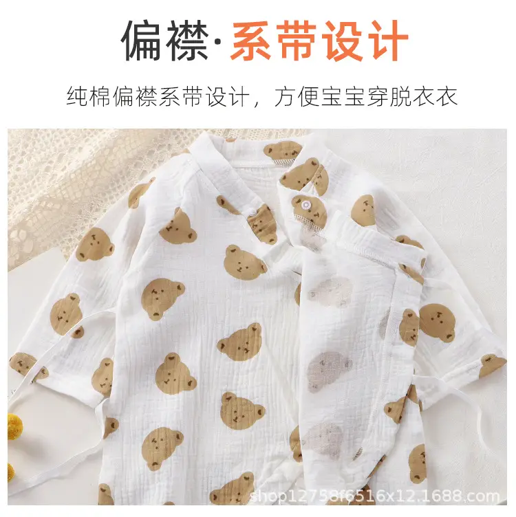 Baby Cotton Long Sleeve Jumpsuit Set with Heart Print — feature 5