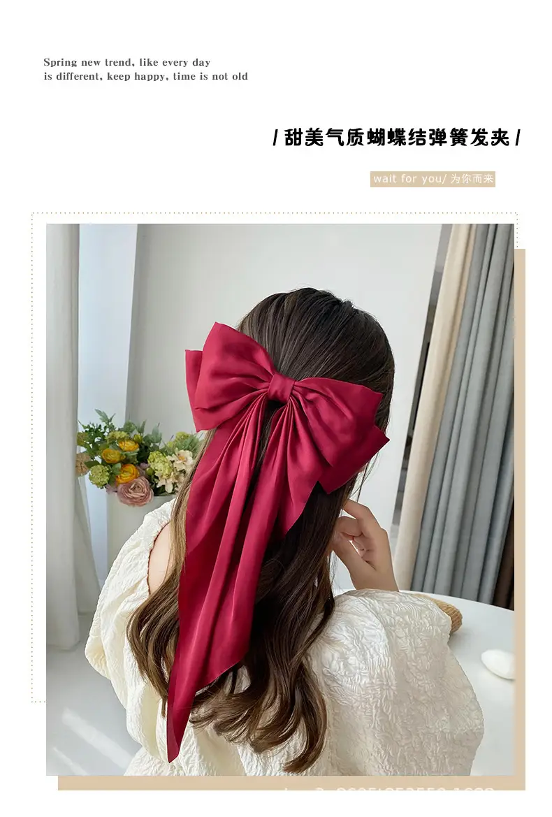 Large Bow Ribbon Hair Decor for Women — feature 4