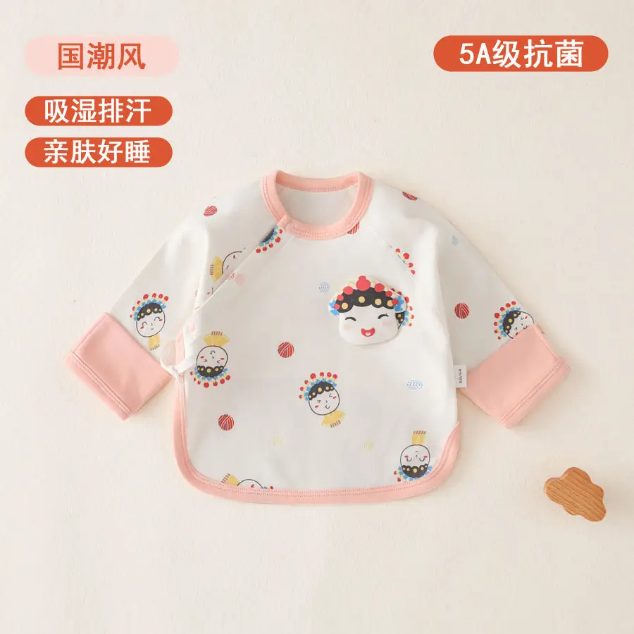 Newborn Baby Half Back Top Class A Antibacterial White - Image 2