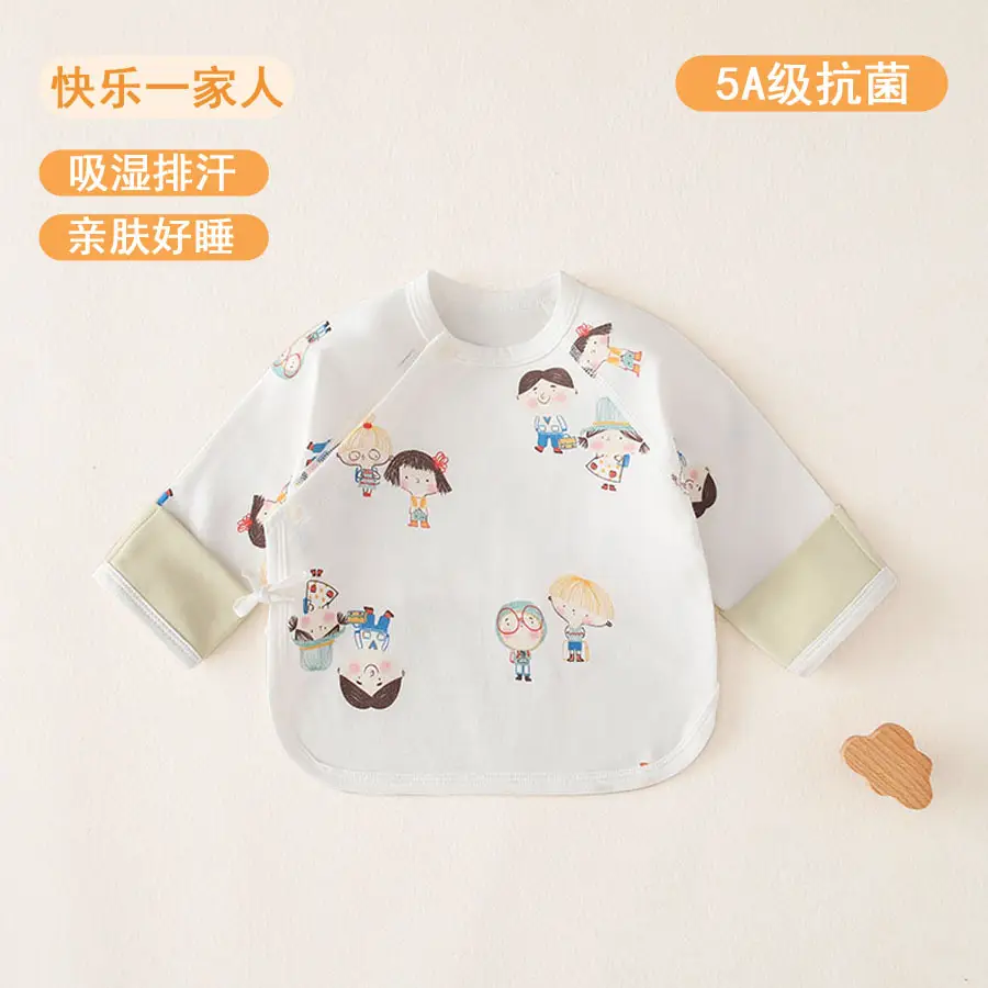 Newborn Baby Half Back Top Class A Antibacterial White - Image 3