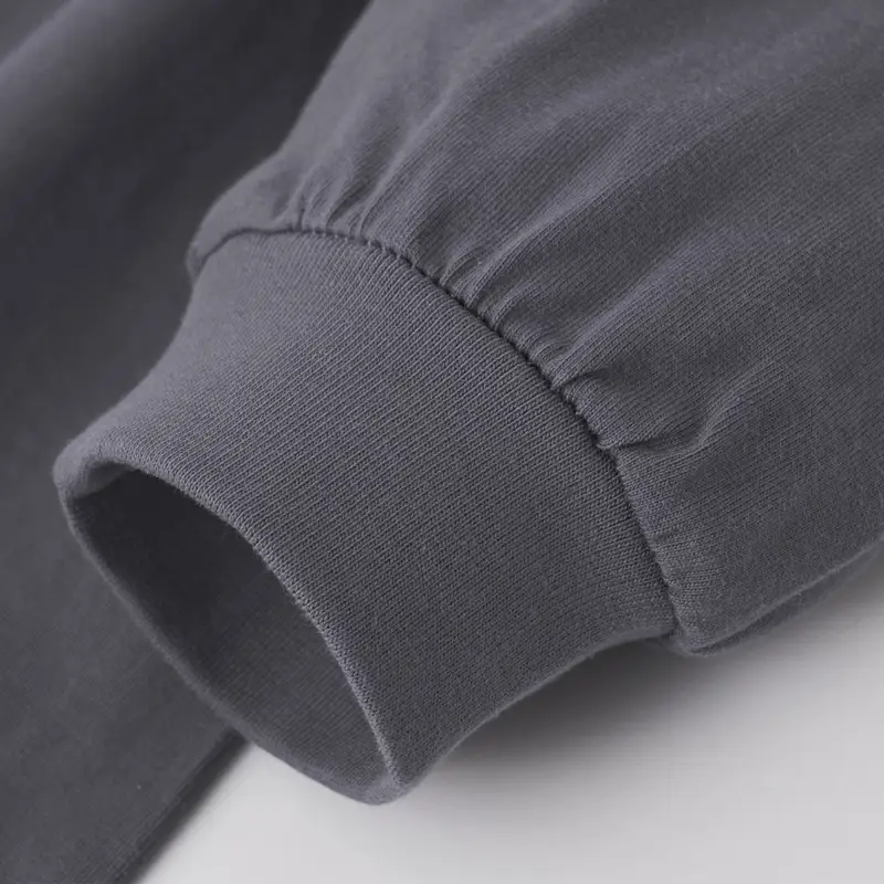 Men's Orange Long Sleeve Cotton T-Shirt 260g - Image 8