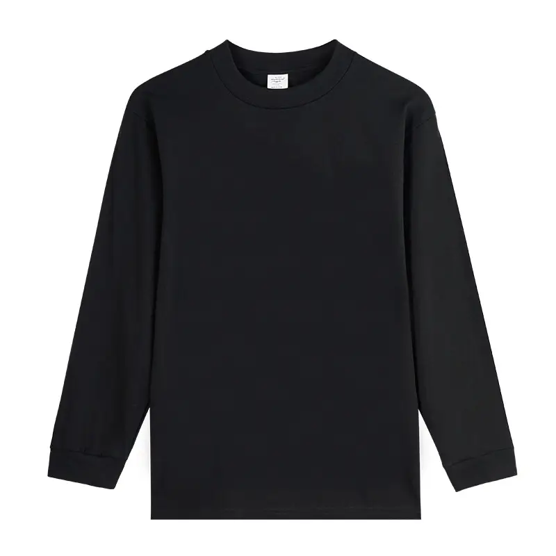Men's Orange Long Sleeve Cotton T-Shirt 260g - Image 2
