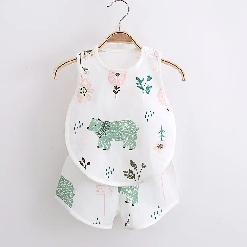 Infant Toddler All-Season Romper Set White Cactus Print - Image 10