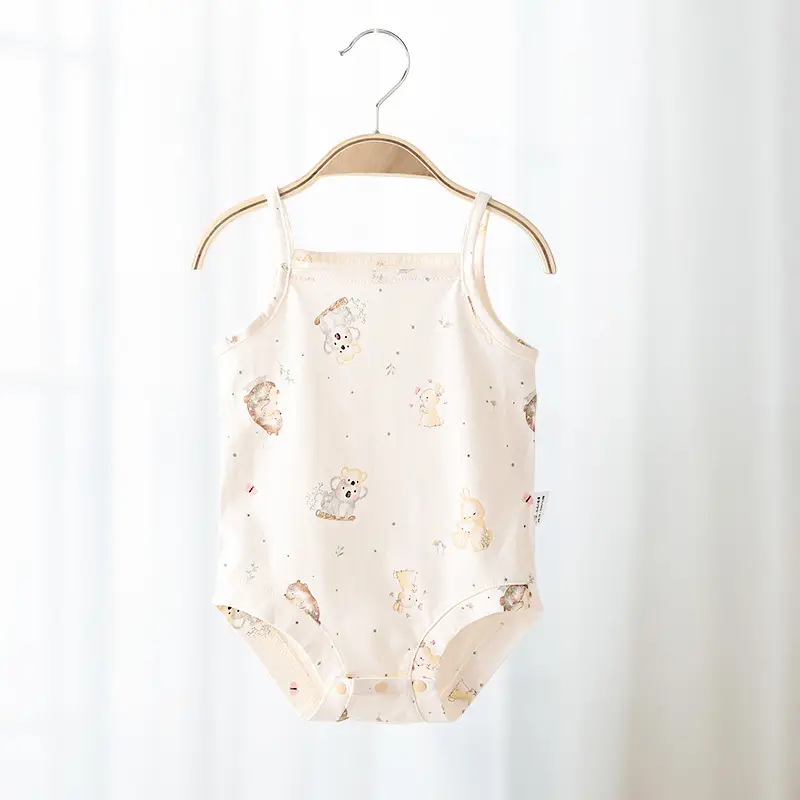 Infant Toddler All-Season Romper Set White Cactus Print - Image 5