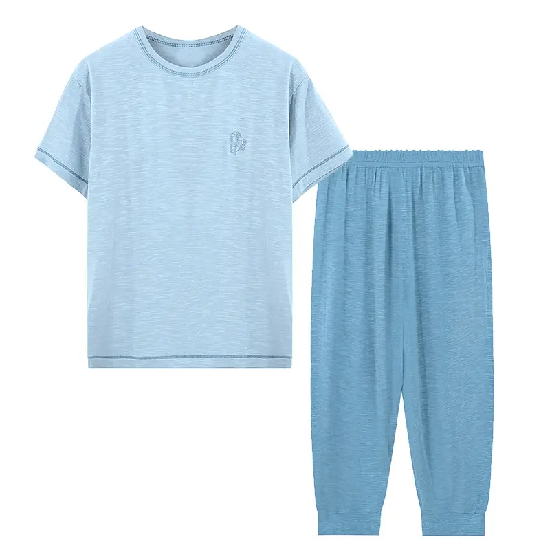 Summer T-Shirt Shorts Set for Boys Girls Solid Color - Image 10