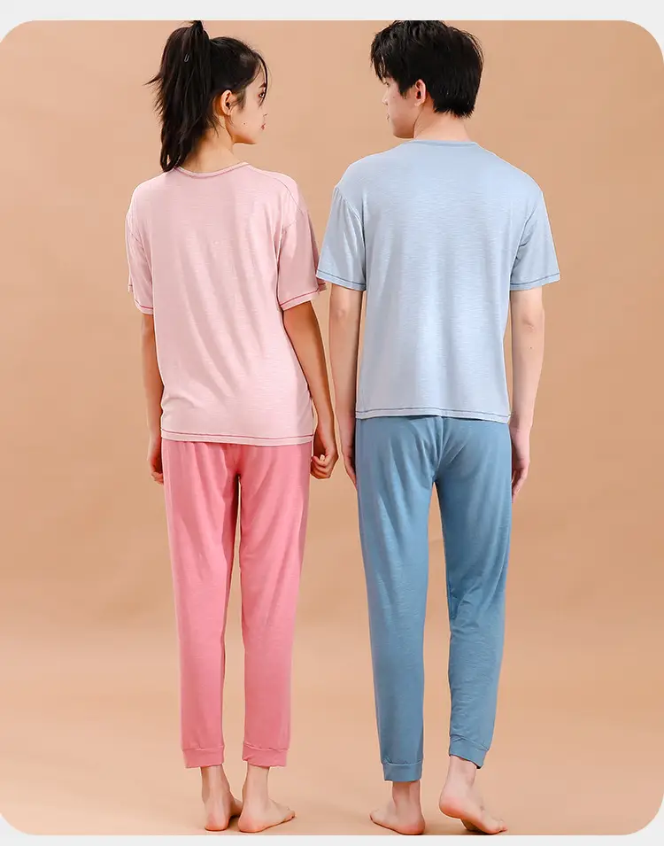 Summer T-Shirt Shorts Set for Boys Girls Solid Color — feature 17