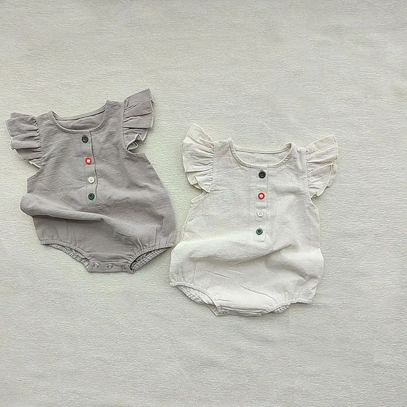 Korean Style Baby Flying Sleeve 4 Button Suit