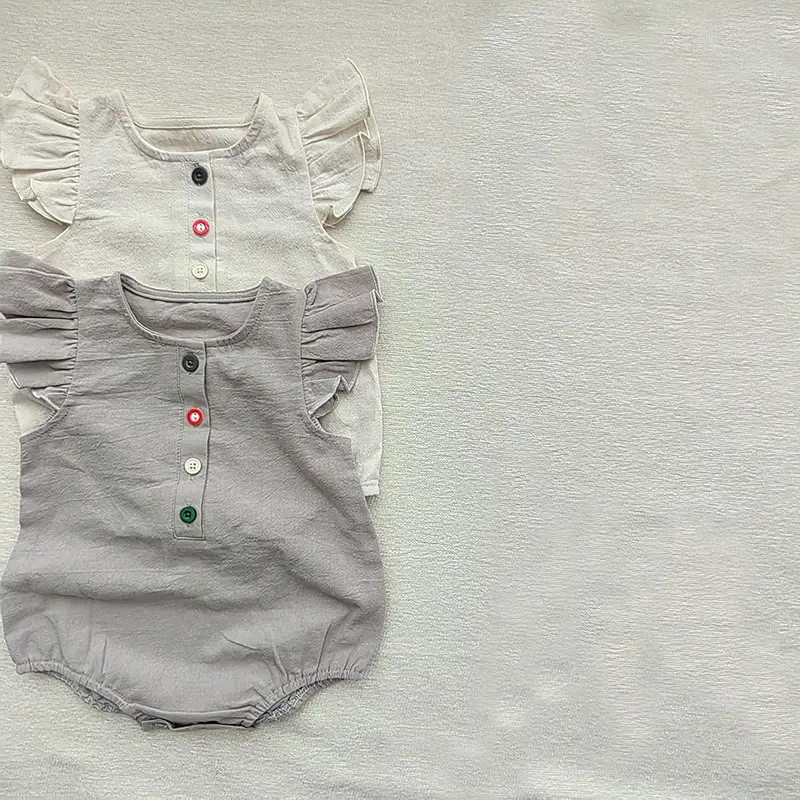 Korean Style Baby Flying Sleeve 4 Button Suit — feature 3