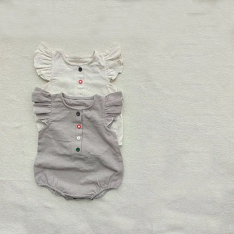 Korean Style Baby Flying Sleeve 4 Button Suit — feature 4