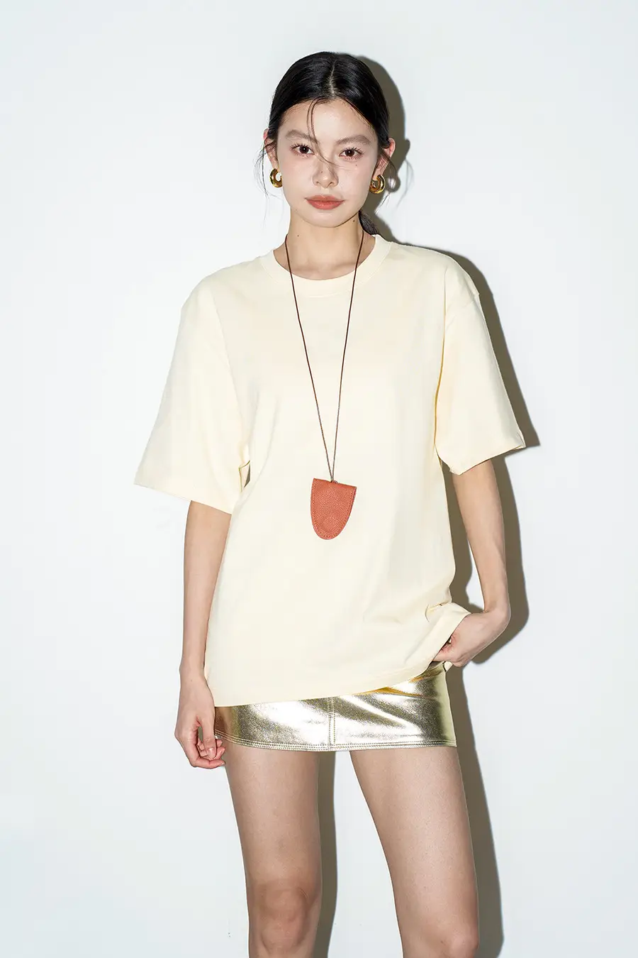 Women Pure Cotton T-Shirt White Short Sleeve Loose Fit