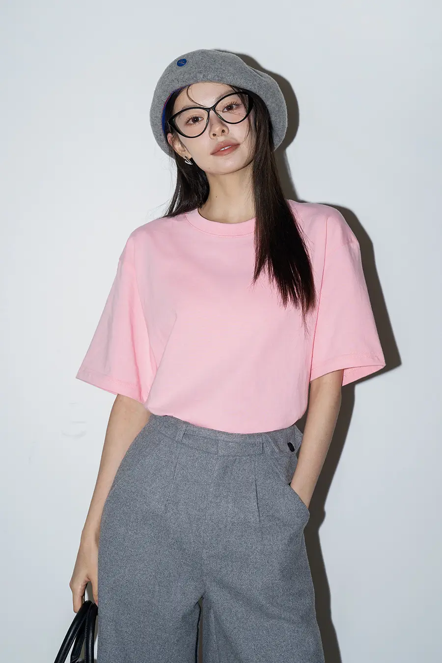 Women Pure Cotton T-Shirt White Short Sleeve Loose Fit