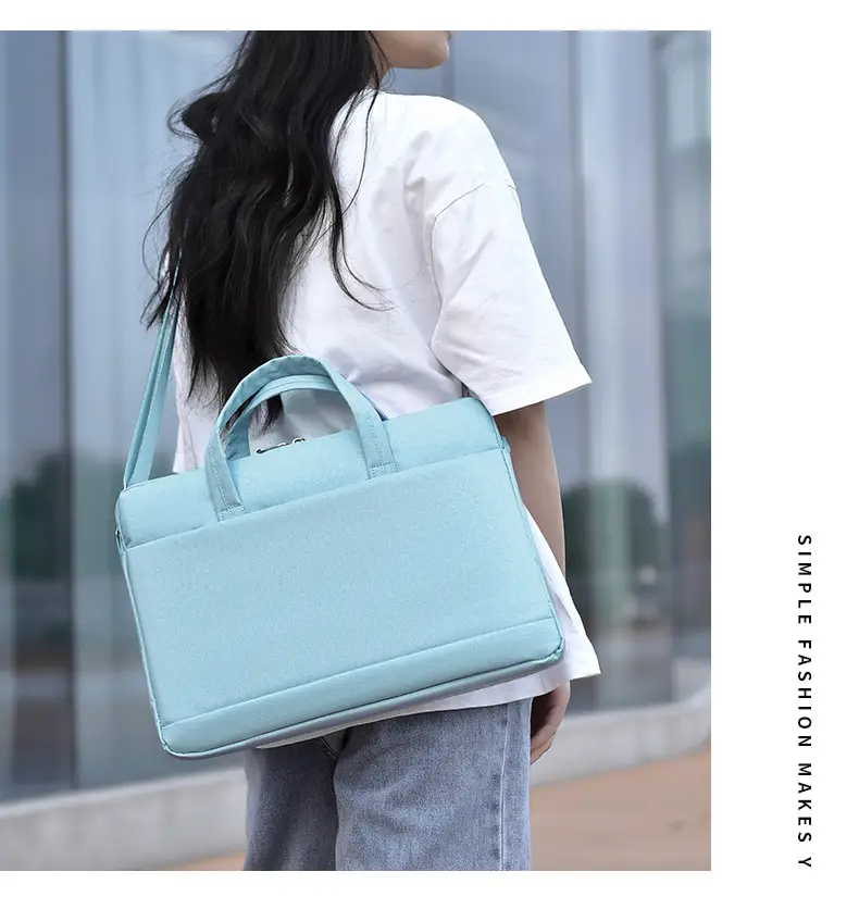 Black Lightweight Business Laptop Shoulder Bag — feature 14