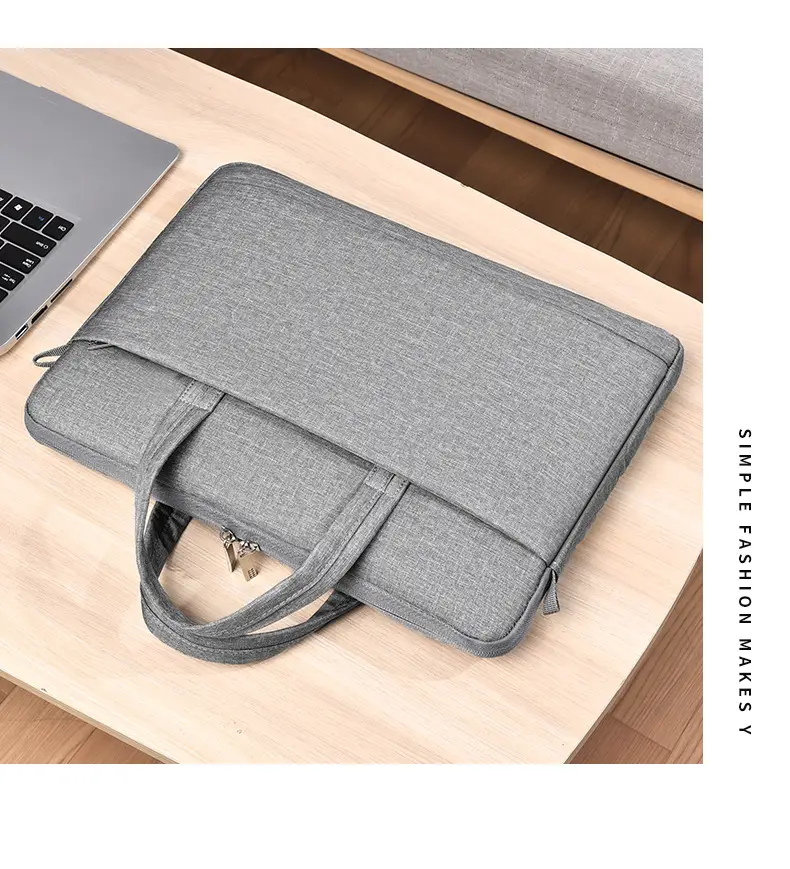 Black Lightweight Business Laptop Shoulder Bag — feature 22