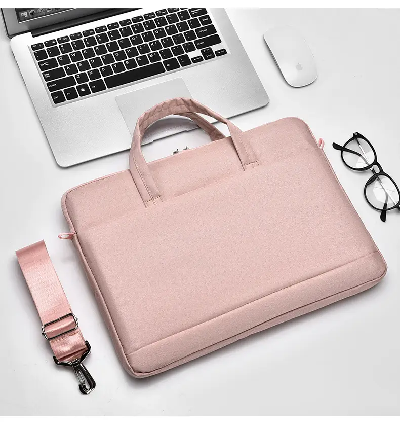 Black Lightweight Business Laptop Shoulder Bag — feature 24